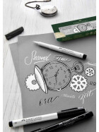 Tuschestift PITT® Artist Pen, schwarz und weiß, 4er Etui