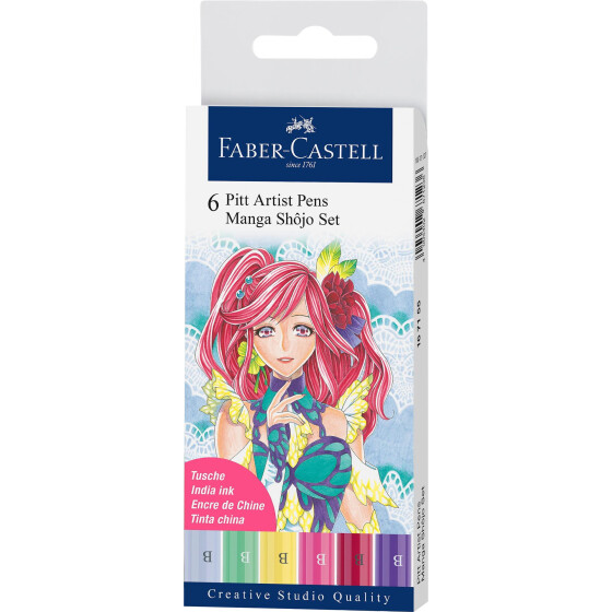 Tuschestift PITT® Artist Pen Manga 6er Etu Shojo - ersetzt 167130