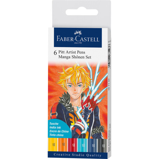 Tuschestift PITT® Artist Pen Manga 6er Etui Shonen - ersetzt 167131