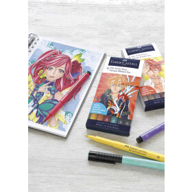 Tuschestift PITT® Artist Pen Manga Kaoiro, sortiert, 6er Etui