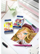 Tuschestift PITT® Artist Pen Manga Kaoiro, sortiert, 6er Etui