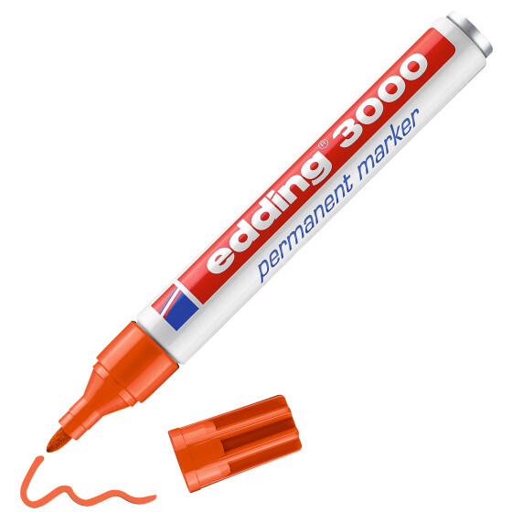 edding 3000 Permanentmarker Rundspitze 1,5-3mm - orange