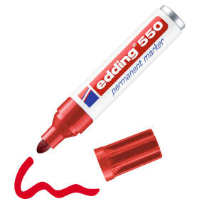 edding 550 Permanentmarker Rundspitze 3-4mm - rot