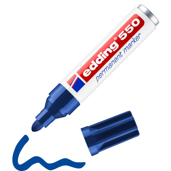 edding 550 Permanentmarker Rundspitze 3-4mm - blau