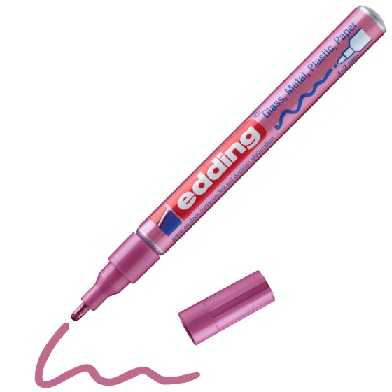 Glanzlackmarker 751 creative Rundspitze 1-2 mm - pink-metallic