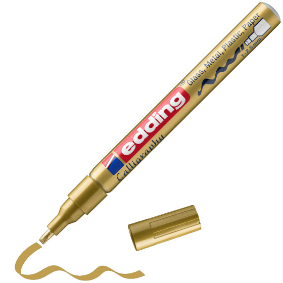 edding 753 Glanzlackmarker Kalligrafie gold