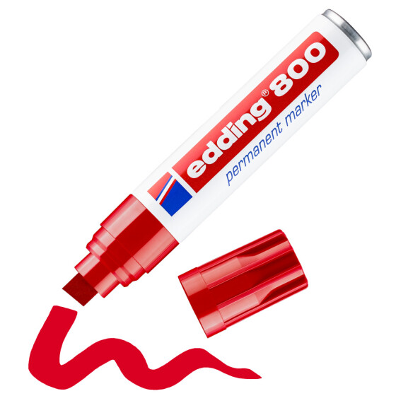 Permanentmarker 800 Keilspitze 4-12 mm - rot
