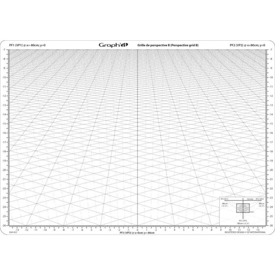 GRAPHIT Zeichenhilfe Perspektiv-Raster B