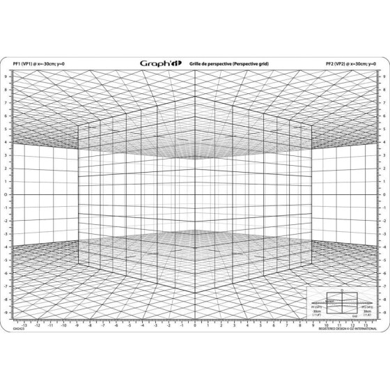 GRAPHIT Zeichenhilfe Perspektiv-Raster D