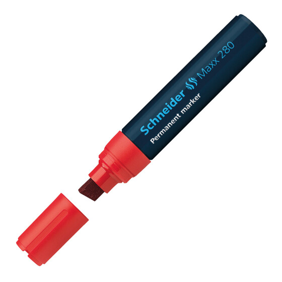 SCHNEIDER Maxx 280 Permanent-Marker Keilspitze 4-12mm - rot