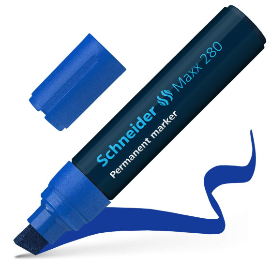 Permanent-Marker Maxx 280 blau, Keilspitze 4+12mm