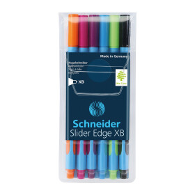 Kugelschreiber SLIDER EDGE XB - 6er - Etui farbig sortiert