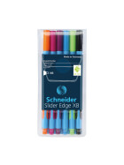 Kugelschreiber SLIDER EDGE XB - 6er - Etui farbig sortiert