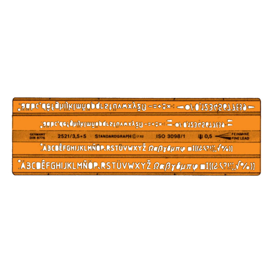Schriftschablone Feinminenstift 0,50 mm