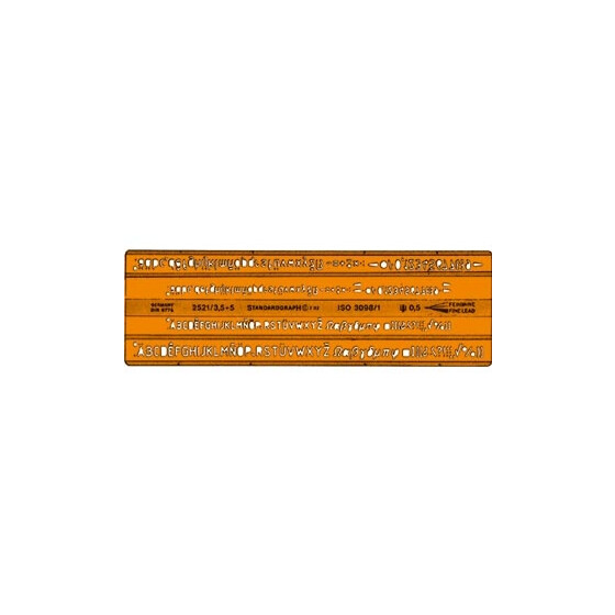 Schriftschablone Feinminenstift 0,50 mm
