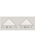TZ-Dreieck, Hypothenuse 25cm, abnehmbarer Griff, Acrylglas