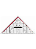 TZ-Dreieck 25cm Acrylglas glasklar rot hinterlegt