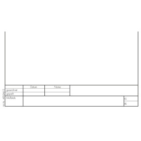 Zeichenblätter A4 hoch, 150 g/m², blanko Randdruck und Schul-Schriftfeld