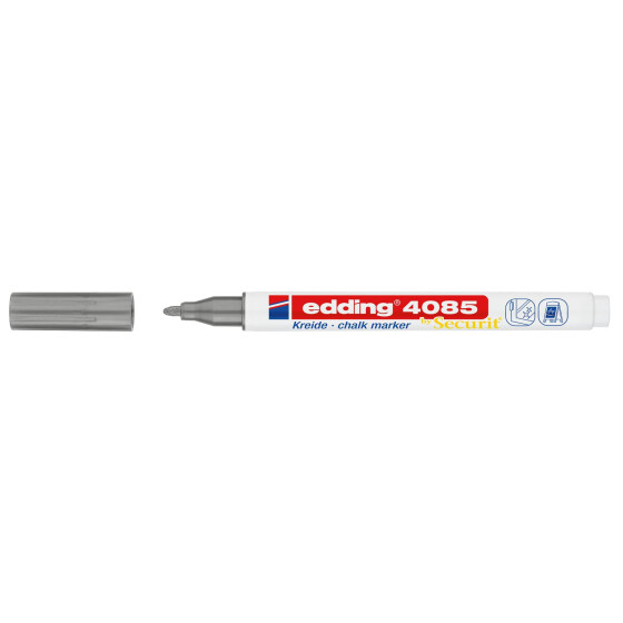 Kreidemarker e-4085 Rundspitze 1-2mm - silber