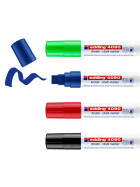 Kreidemarker 4090 Keilspitze 4-15 mm - 4er Set Grundfarben