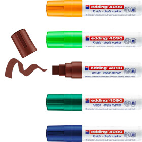 Kreidemarker 4090 Keilspitze 4-15 mm - 5er Box Nebenfarben