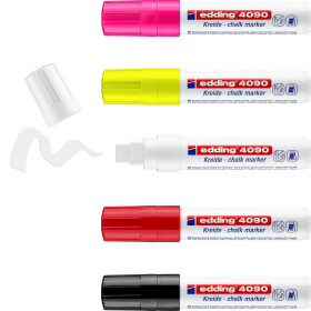 Kreidemarker e-4090 Keilspitze 4-15mm - 5er Box sortiert
