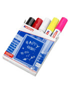 Kreidemarker e-4090 Keilspitze 4-15mm - 5er Box sortiert