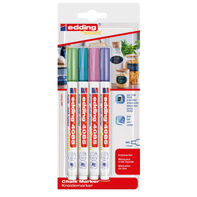 Kreidemarker e-4085 Rundspitze 1-2 mm - Metallic 4er...
