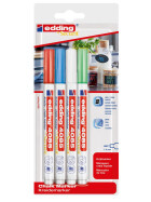 Kreidemarker 4085 Rundspitze 1-2 mm - 4er Etui Grundfarben