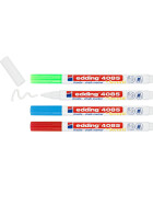 Kreidemarker 4085 Rundspitze 1-2 mm - 4er Etui Grundfarben
