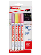 Kreidemarker 4085 Rundspitze 1-2 mm - 4er Etui Neonfarben