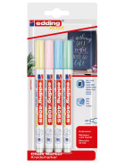 Kreidemarker 4085 Rundspitze 1-2 mm - 4er Etui Pastellfarben