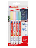 Kreidemarker 4085 Rundspitze 1-2 mm - 4er Etui Pastellfarben