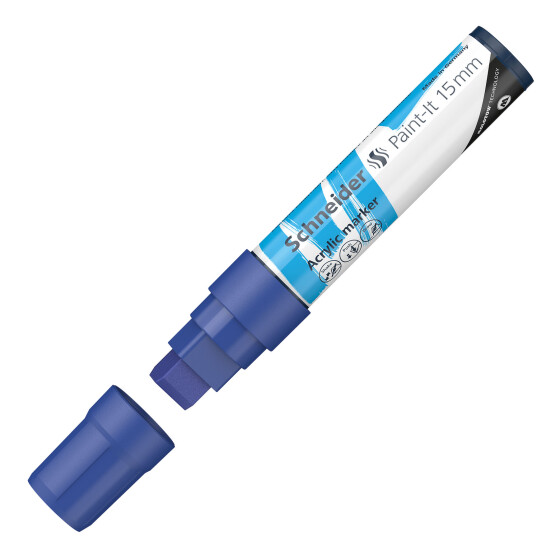Acrylmarker Paint-It 330 Keilspitze 15mm - blau