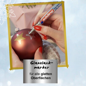 Glanzlackmarker Edding 751 22 Farben Rundspitze 1-2 mm