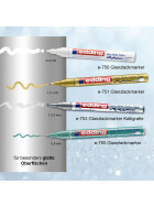 Glanzlackmarker Edding 751 22 Farben Rundspitze 1-2 mm