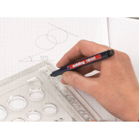 Präzisions-Fineliner 1800 profipen schwarz - 4 Linienbreiten