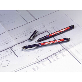 Präzisions-Fineliner 1800 profipen schwarz - 4 Linienbreiten