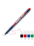 Präzisions-Fineliner 1800 profipen schwarz - 4 Linienbreiten