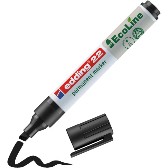 Permanentmarker EcoLine 22 Keilspitze 1-5 mm - 4 Farben