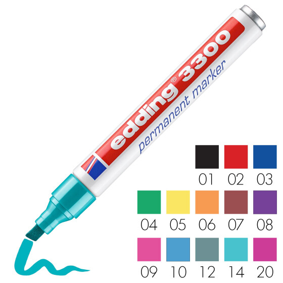 Permanentmarker 3300 Keilspitze 1-5mm - 13 Farben