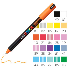 Marker POSCA PC-1MR extra-feine kalibrierte Spitze 0,7 mm - 22 Farben