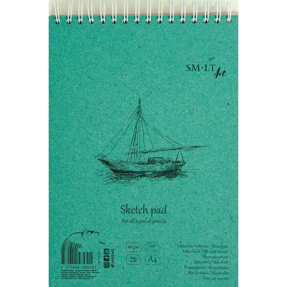 Spiralblock Authentic DIN A4 - hochweißes Papier, matt, 120 Blatt 90 g/qm