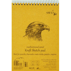 Spiralblock Authentic DIN A5 - Kraftpapier RCP, 60 Blatt 90 g/qm