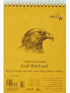 Spiralblock Skizze Kraftpapier 100% RCP Authentic A5 - 60 Blatt, 90 g/qm, matt