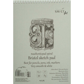 Spiralblock Authentic Bristol extra weiß, DINA3, 50...