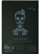 Spiralblock Authentic DIN A3 - schwarzes Papier, 30 Blatt, 165 g/qm