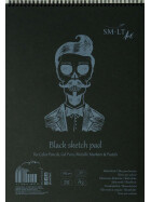 Spiralblock schwarzes Papier, Authentic A3 - 30 Blatt, 170 g/qm