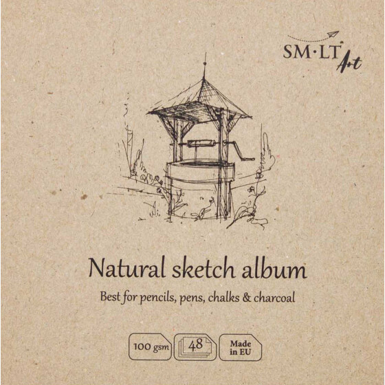 Skizzenbuch Authentic 14x14 cm, RCP Papier, 48 Blatt, 100 g/qm