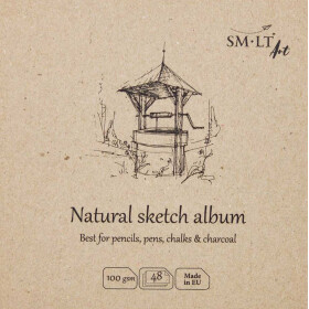 Skizzenbuch Authentic RCP-Papier 14 x 14 cm - 48 Blatt,...